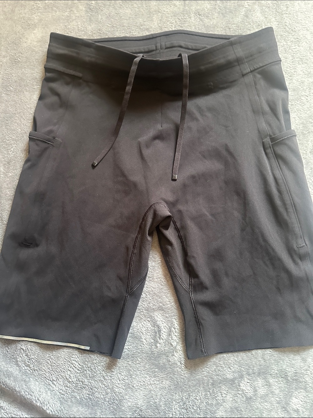 Lululemon Womens Black Athletic Drawstring Shorts
